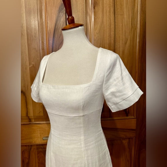 DISSH - Jamie White Linen Midi Dress - 4 - Picture 10 of 14
